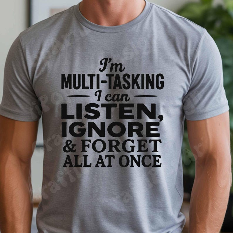 I’m Multi-tasking DTF, Funny Sarcastic Quote Shirt, Relatable Humor Tee ...