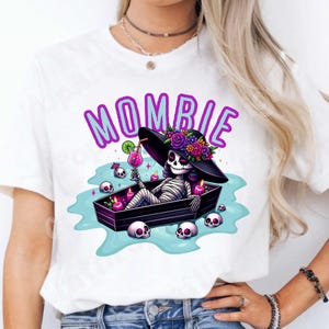 MOMBIE DTF Mummy Dtf Spooky Fall Dtf, Autumn Tee, Halloween T-Shirt Design, Mummy, Mom Tee - DTF | Ready to Press | Heat Press Transfer