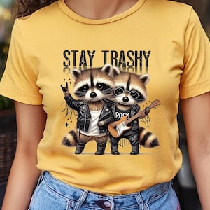 Stay Trashy - Funny Sarcasm - Funny Raccoon - Feral - DTF | Ready to Press | Heat Press Transfer
