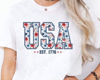 USA DTF Patriotic Dtf Transfer America 4th of July - DTF, Heat Press Transfer, Red White Blue, 4th Of July Dtf, Dtf Transfer Ready To Press
