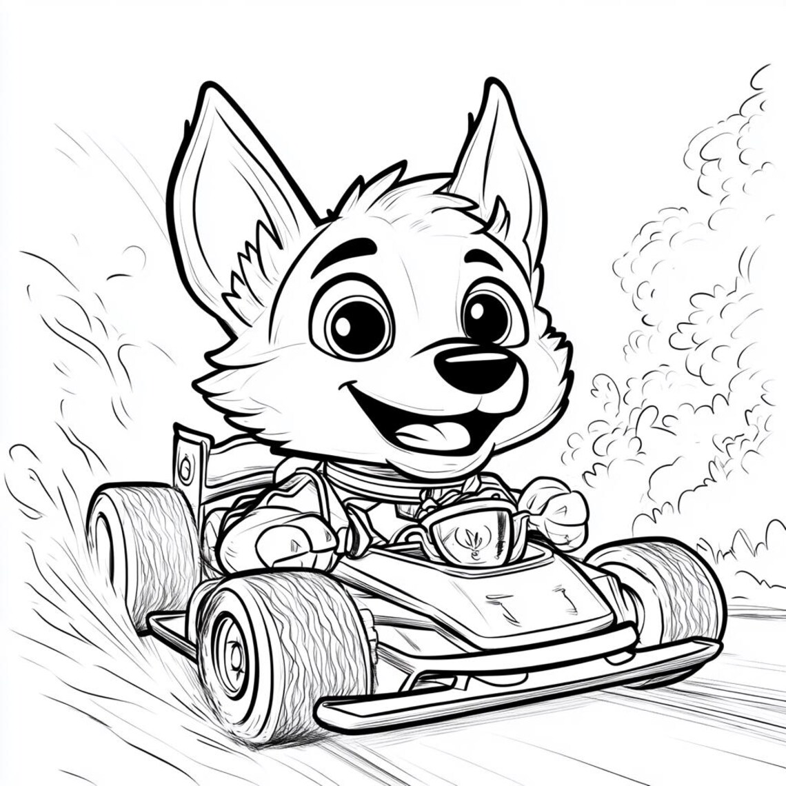 Racing Pups Coloring Pages - Etsy