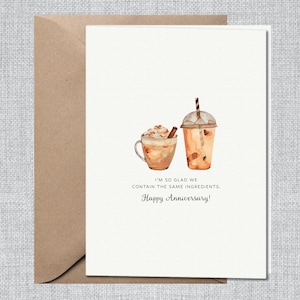 Coffee Anniversary Card Husband | Anniversary Card for Him | For Him Anniversary Card | Anniversary Card Boyfriend | Lovely Card for Her