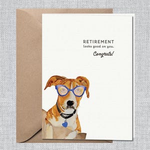 Watercolor Dogs Retiring Card | Greeting Card Retire | Funny Retirement Congrats Card | Retirement Card for Her | Retirement Card for Him