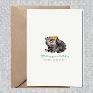 Carte d'anniversaire aquarelle chat noir | carte de chat pour elle | Carte d'anniversaire pour amoureux des chats | Madame cat de Zazzle.be Liste d'envies C'est l'été ! Carte de joyeux anniversaire de chat | Carte d'ami chat
