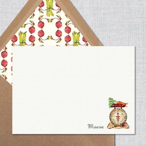 Veggies Personable Stationär | Persönlichkeit Briefpapier für Sie | Geschenk für Chef Personal | Koch Geschenk persönlich | Geschenk für Gärtner Persönlich