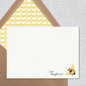 Bumble Bee persönlicher Briefpapier | Persönlichkeit Briefpapier für Sie | Bienen Geschenk | Bester Freund Geschenk persönlich | Hostessengeschenk Persönlich