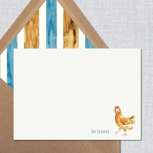 Briefpapier met kip | Cadeau voor persoon kip | Boerderijcadeau persoonlijk | Cadeau kippenhouderij | Gastvrouw cadeau persoonlijk | Nieuw boerderijcadeau