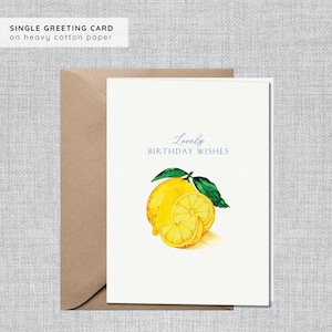 carte d'anniversaire citron | Carte d'anniversaire pour elle | Carte d'anniversaire femme | Carte d'anniversaire maman | Carte d'anniversaire grand-mère | Carte Soeur | Ami de la carte