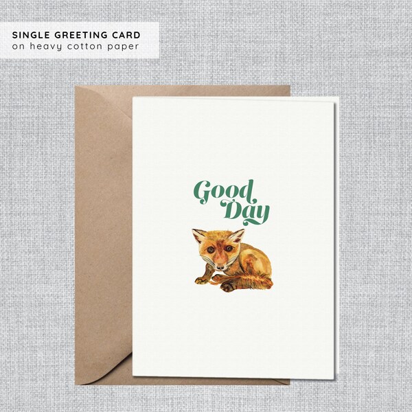Thinking-of-You Card Fox | I Miss You Card | Forrest Animals Card | Just Because Card | Cute Friend Card | Hello Card | Friendship Card