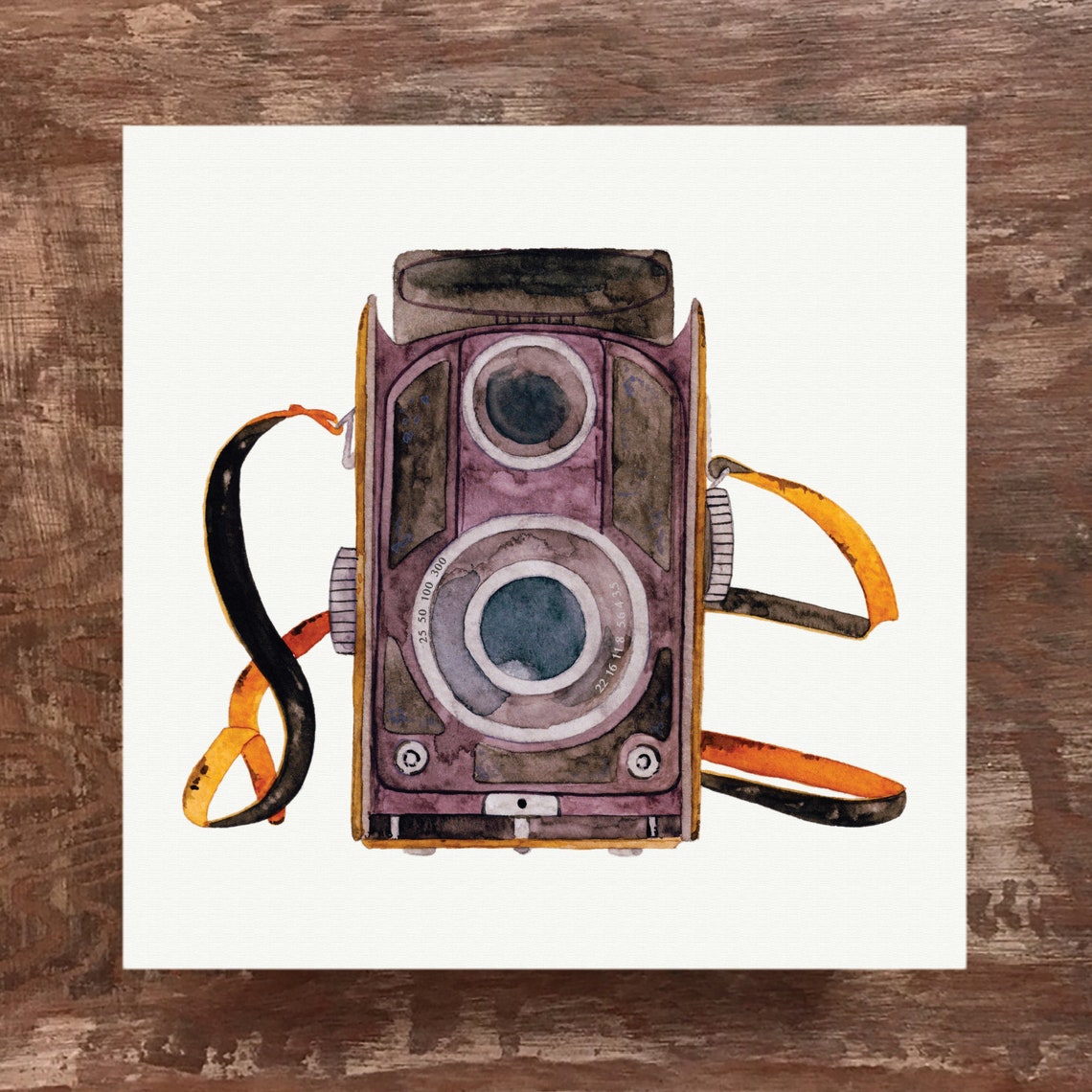 Antique Viewfinder Vintage Camera Unframed Watercolor Art Etsy