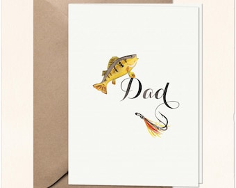 Trout Fishing Father's Day Card | Fish Father's Day Card | Father's Day Card Fisherman | Father's Day Card Dad | Father's Day Card Father