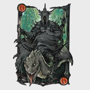 Rompecabezas de madera DarkLordTarot de 42 × 35 cm • 300 piezas extravagantes • Arte de fantasía de madera de primera calidad • Regalo decorativo de pared sin marco