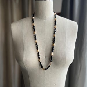 Vintage necklace/Glass and pearls necklace/ French vintage