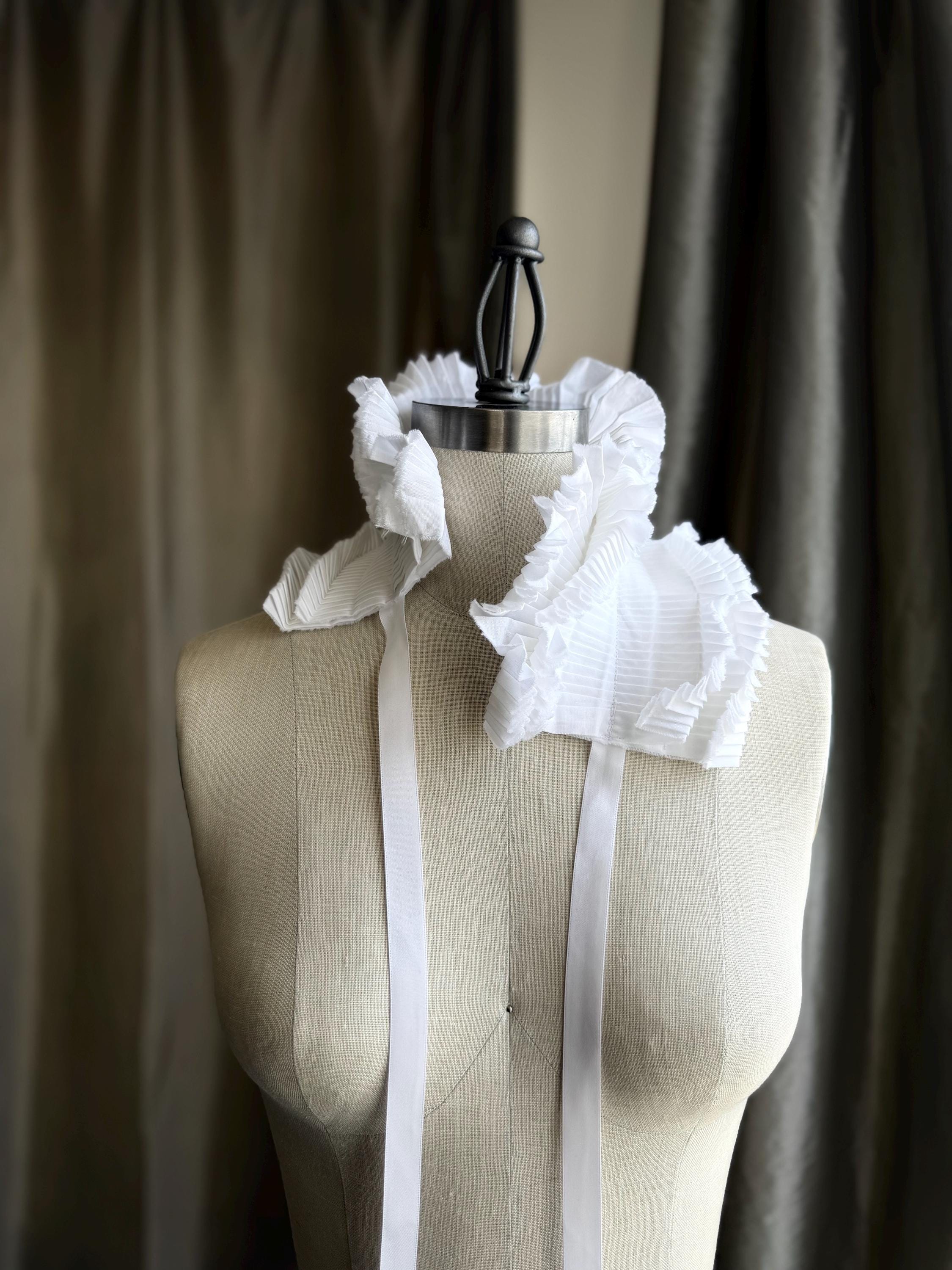 Collare con volant / Colletto vittoriano / Corsetto con collo vittoriano / Colletto con volant staccabile / Colletto con volant / Volant vittoriano / Colletto boho / altri colori - Italia
