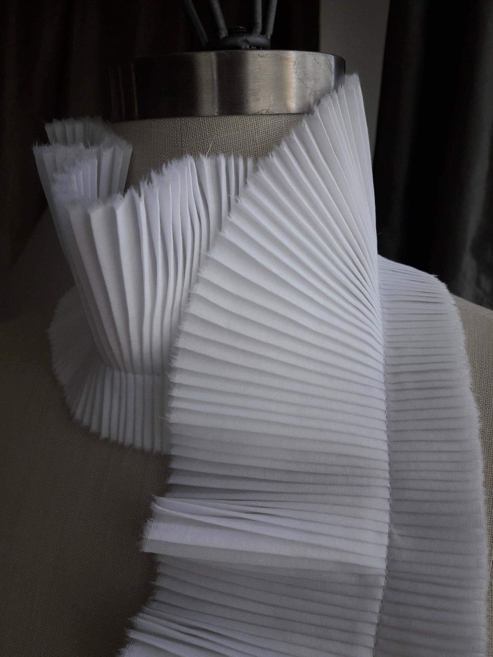 Pleated Ruffle Pattern Hand Pleated Trim/ Ruffled Trim/ DIY Ruffle/white Pleat Trim/hand Made ...