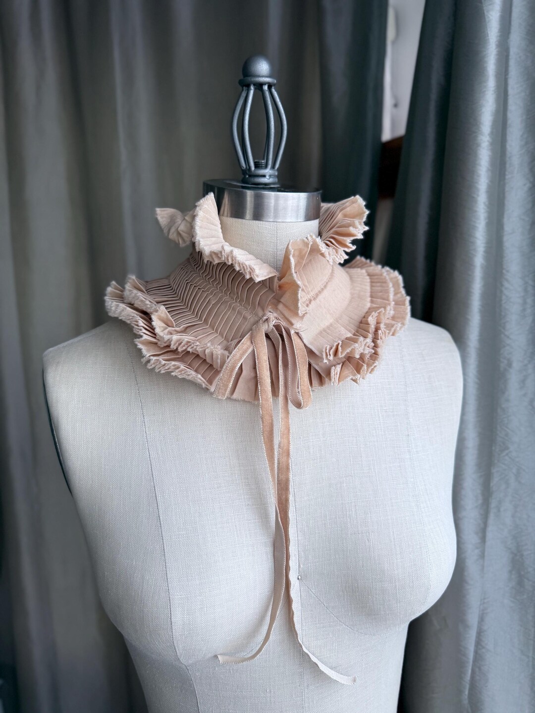 Open Ruff Collar Neck Ruff/pleated Collar/ruffle Collar/ Victorian Collar Necklace/neck ...