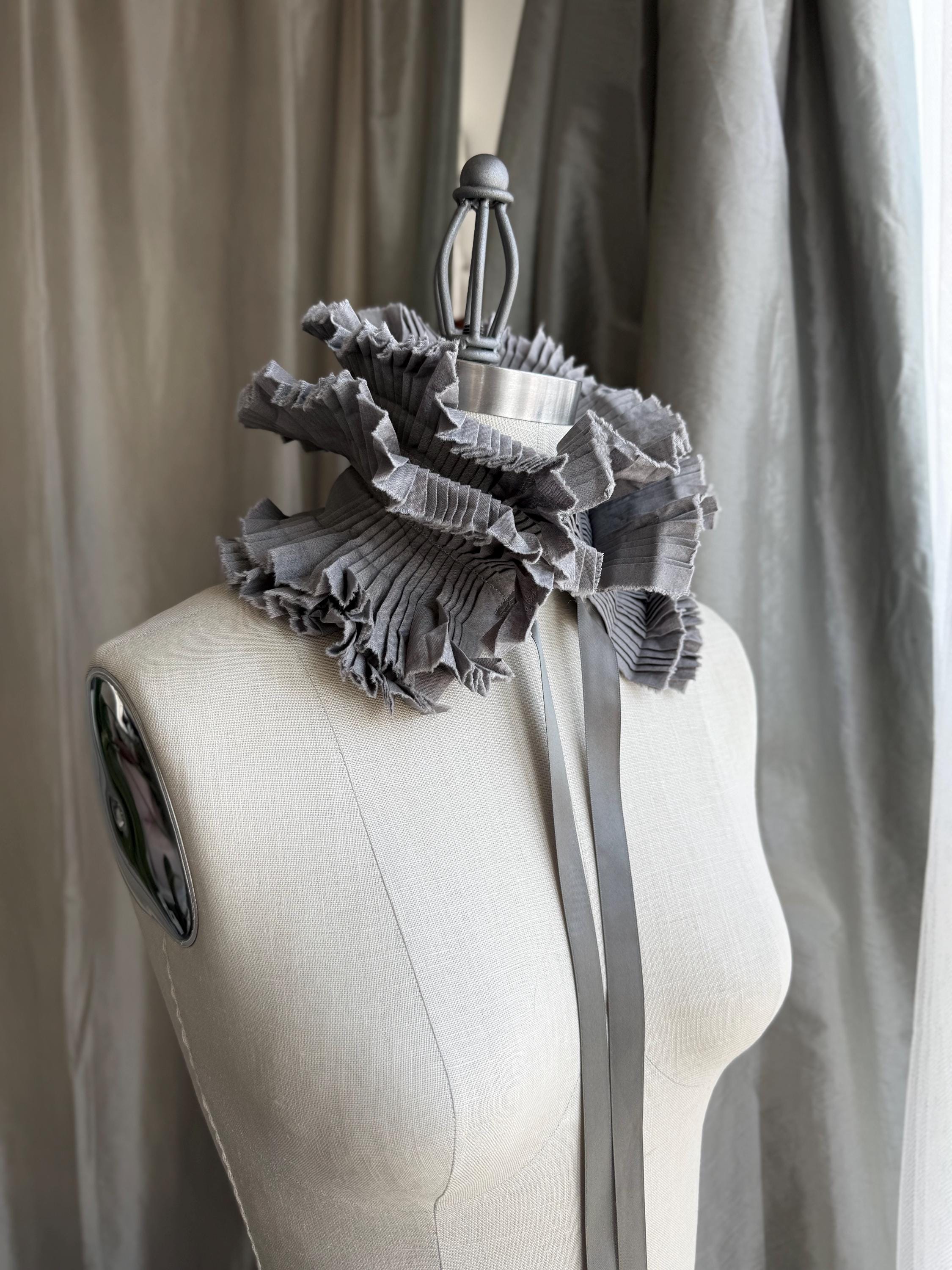 Neck Ruff/victorian Ruffled Collar/pleated Collar/victorian Collar