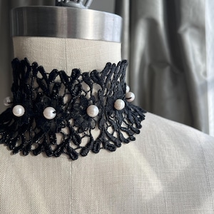 Gargantilla de encaje gótico victoriano/Collar gótico/Gargantilla victoriana/Gargantilla de encaje/Collar victoriano para hombre/Prenda para el cuello/Gargantilla gótica