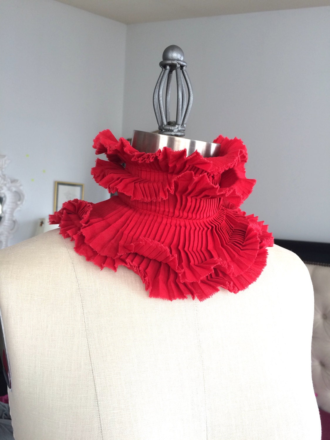Red Choker Ruff/more Colors/ruffle 