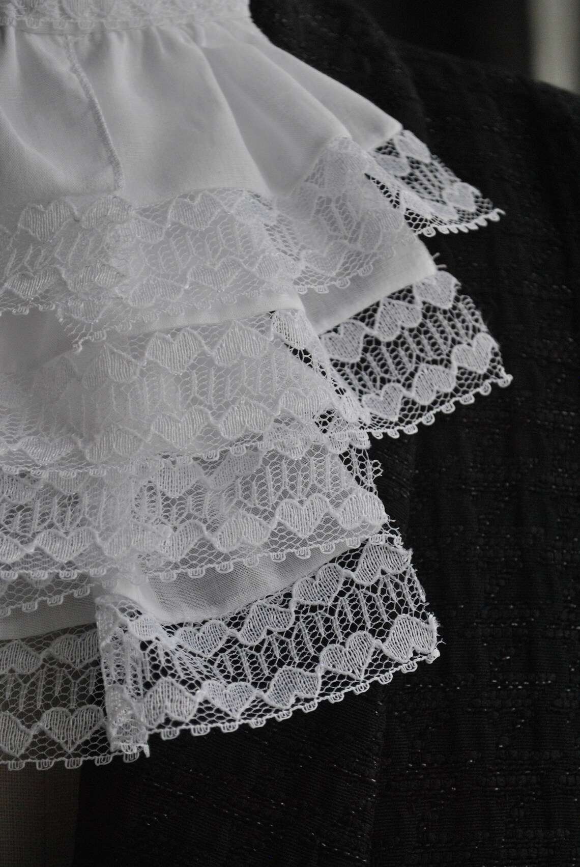 Fashion Jabot/Lace Jabot/ French Ascot/ High Neck blouse/White Etsy