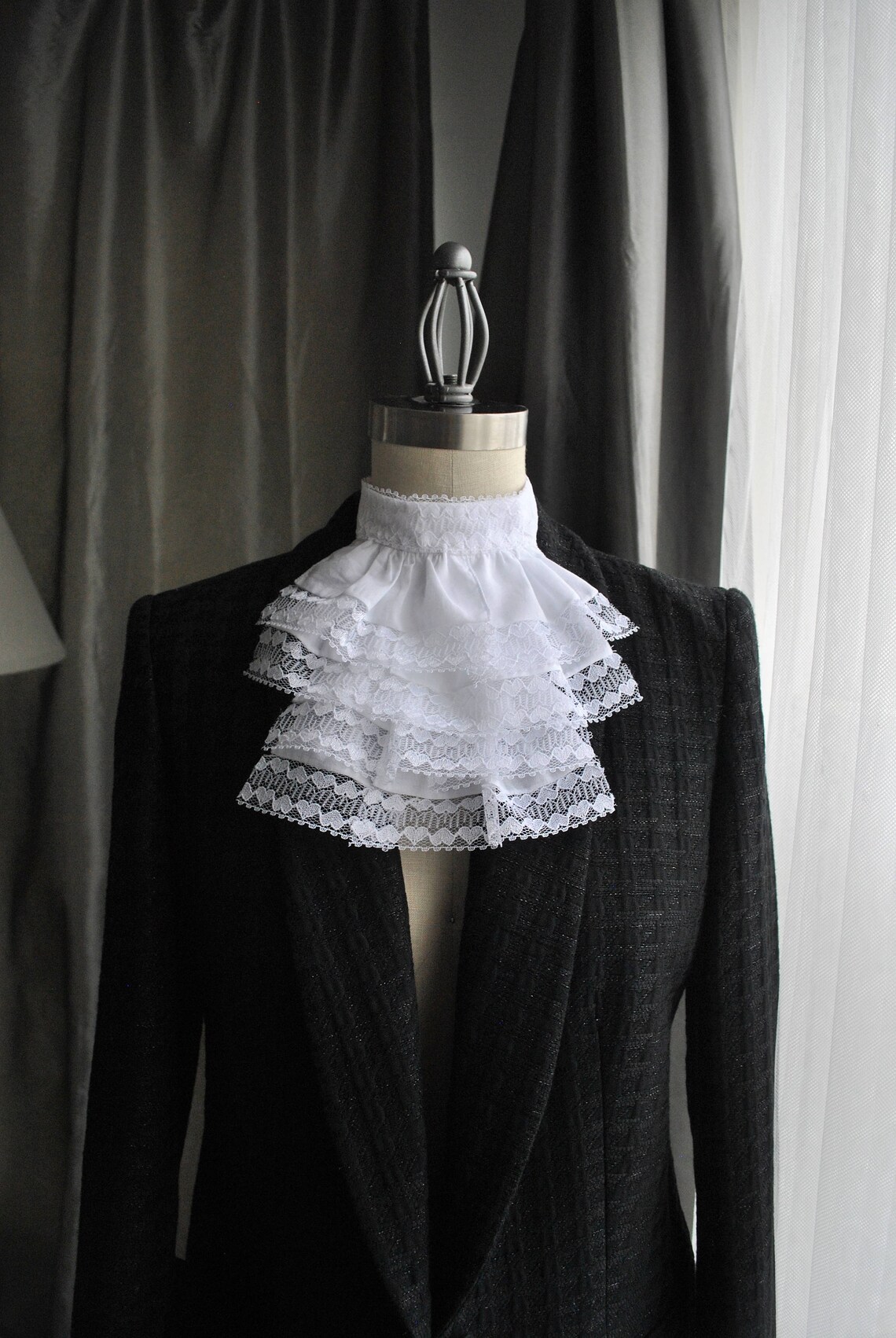 NEW Fashion Jabot/Lace Jabot/ French Ascot/ High Neck Etsy