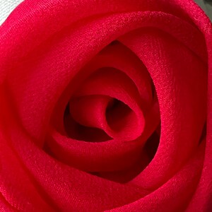 Red rose /ROSE BROOCH/ Silk rose/Haut couture/Pink Rose / marinaasta image 4