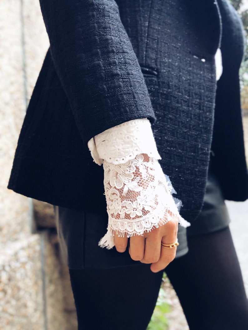 French Lace Cuffs/detachable Cuffs/fashion Accessories/couture Etsy