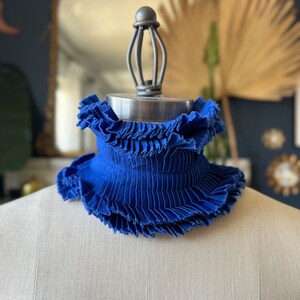 Royal Blue Neck Ruff/ More Colors/pleated Collar/designer Ruffle/ruffle ...