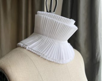 Cuello con volantes/Cuello plisado/Cuello con volantes desmontable/Bufanda con volantes/Cuello con volantes/Moda con volantes/Cuello bohemio/