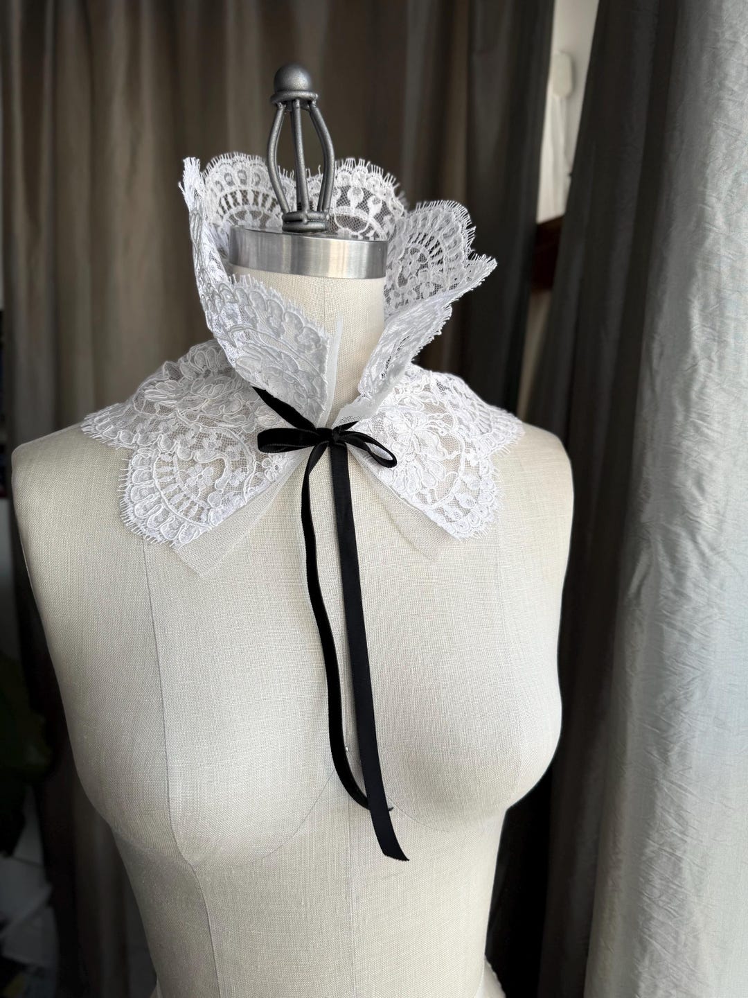 lace collars for dresses White lace neck corset collar/lace choker/Victorian lace neck corset/ lace ruff/Neck flexible corset/Lace choker /Lace neck ruff