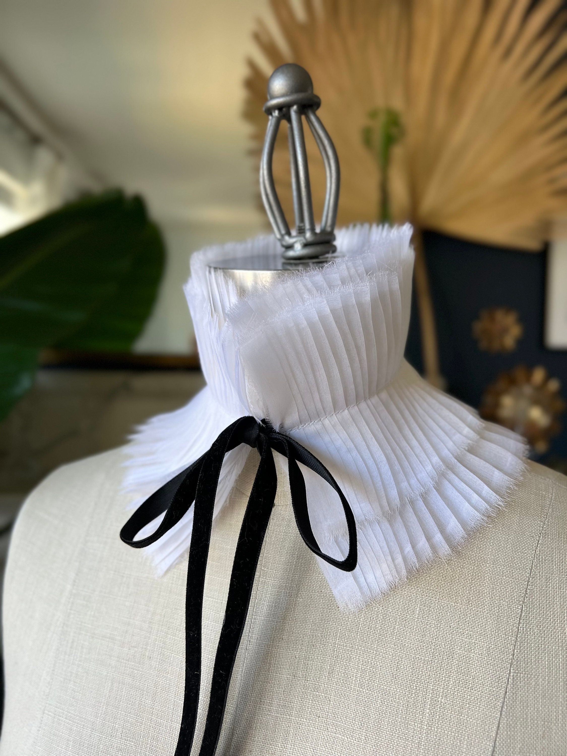 Silk Organza Detachable Ruffle Collar/high Collar/detachable Collar ...