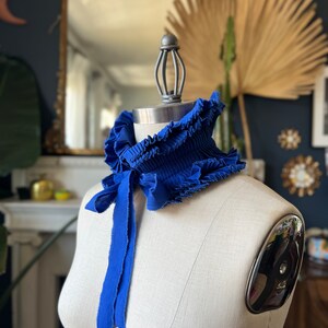 Royal Blue Neck Ruff/ More Colors/pleated Collar/designer Ruffle/ruffle ...