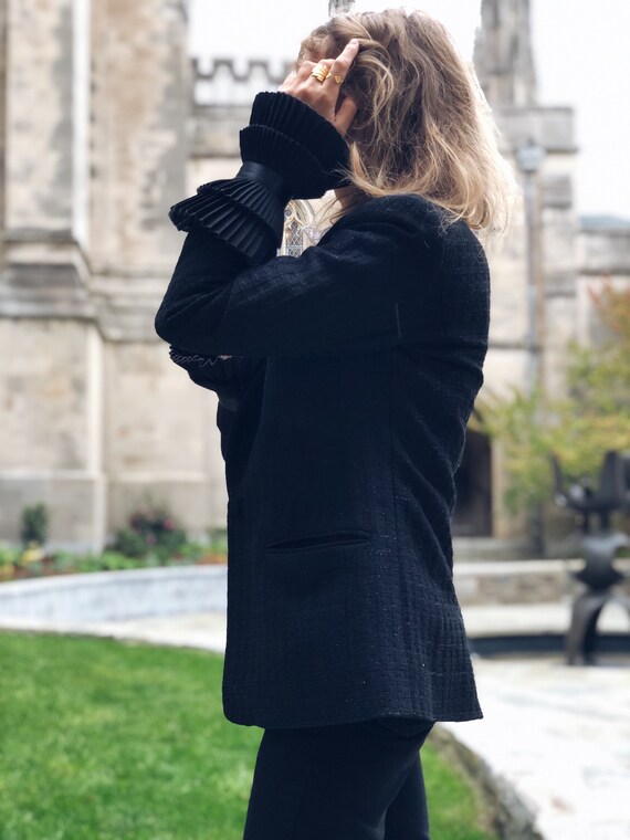 Victorian Gothic Ruffled Cuffs/black HIGH CUFF/ Victorian Wrist