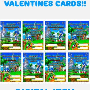 Classroom Valentine’s Day cards! Sonic the Hedgehog.