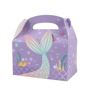 Mermaid party bag boxes, empty. perfect for under water theme party