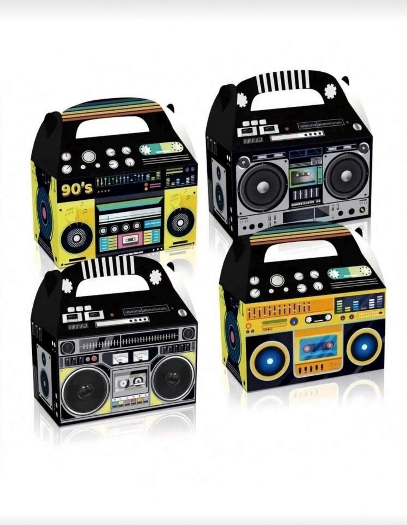 80s Exploding Target Box DJ Party Favor Boxes | 80s 90s Radio Design | Hip Hop Empty Treat ...