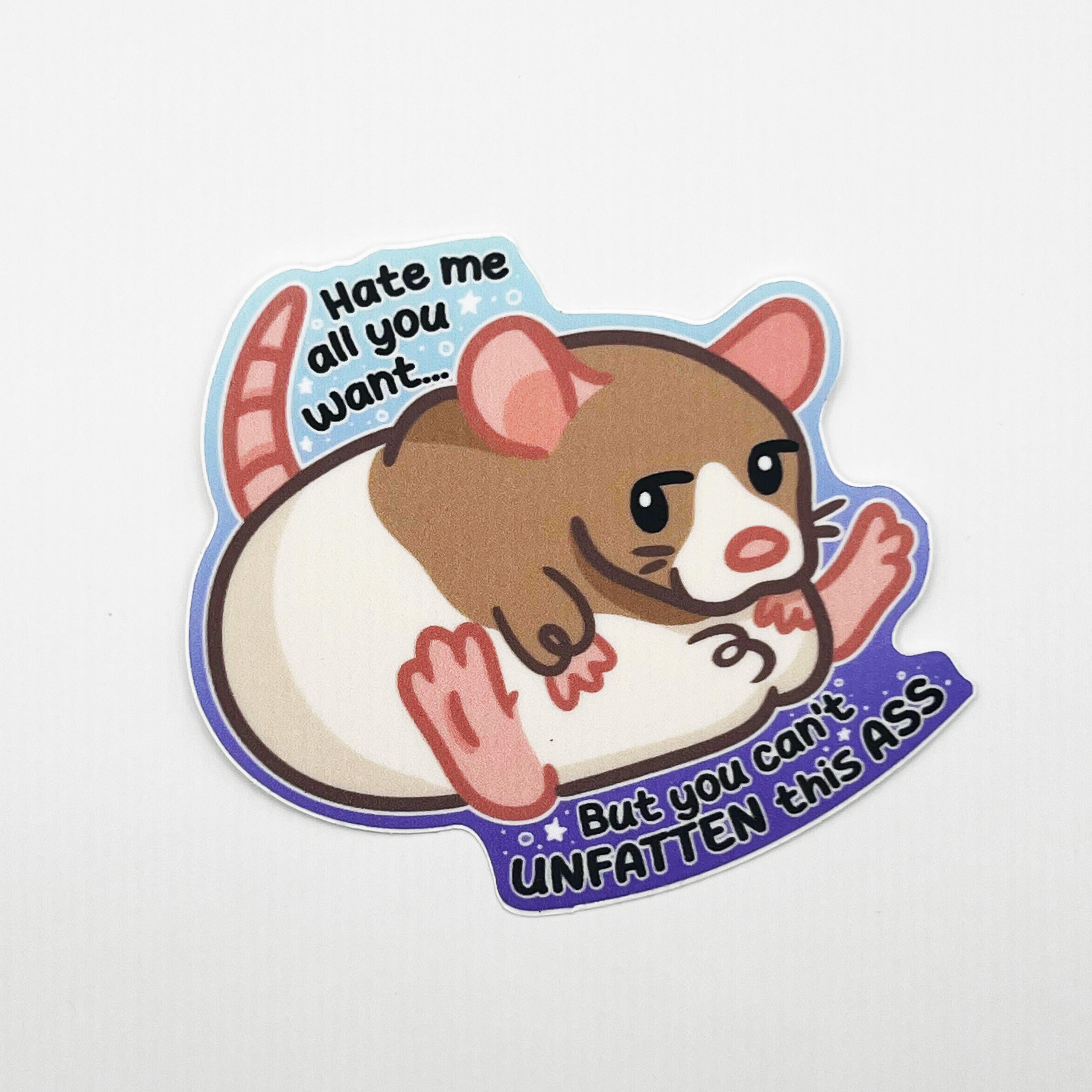 Cheeky Rat Matte Vinyl Sticker - Etsy