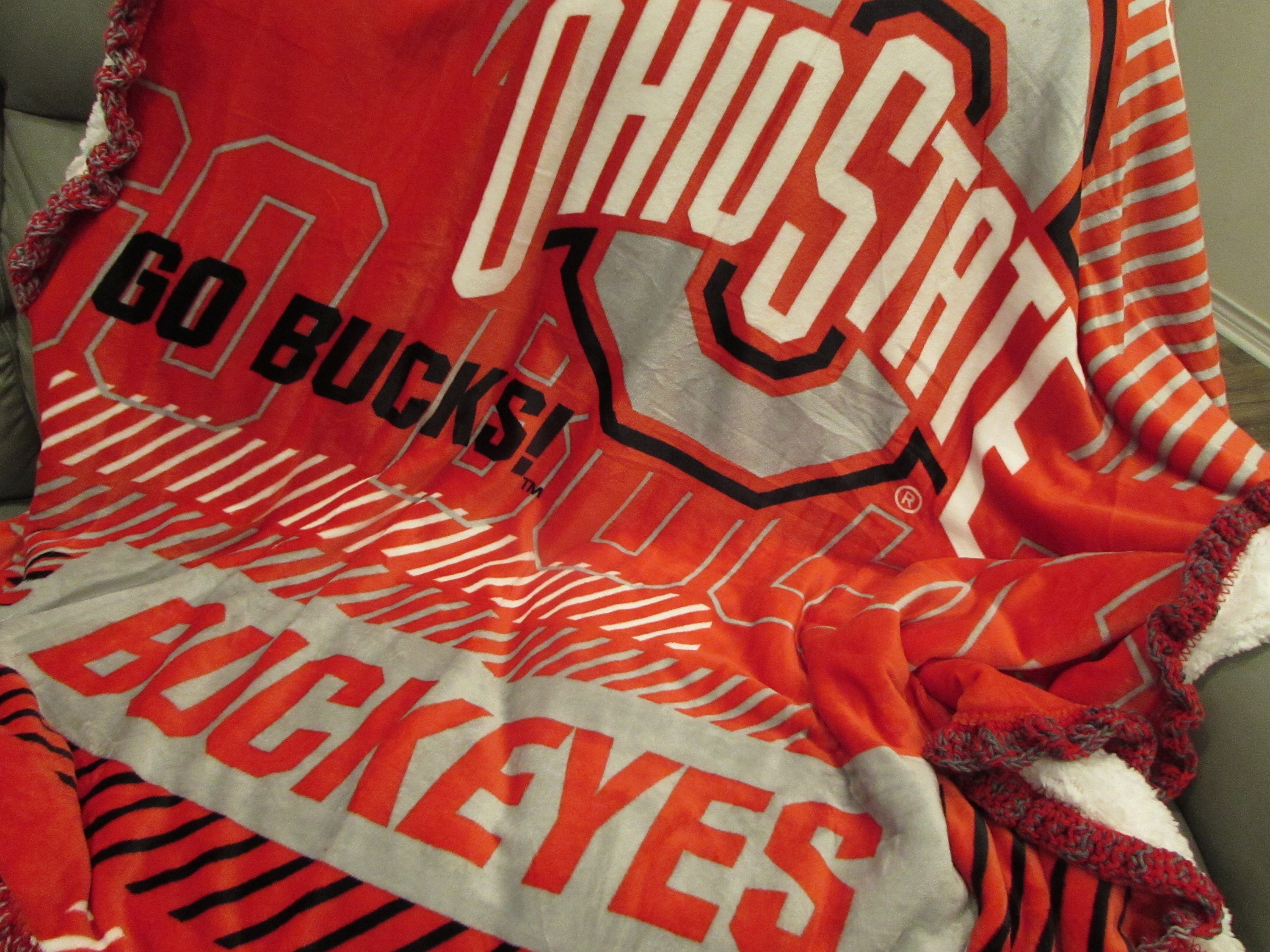 Ohio state buckeyes throw blanket new arrivals