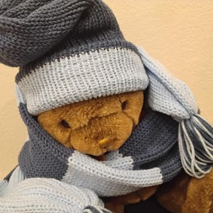 Light Blue Hat and Scarf Set - Etsy display picture 1
