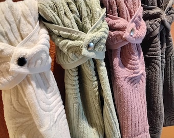 Luxurious Fancy Thick Hanging Hand Towel White, Rose (Mauve, Burgundy), Green, Gray Hand Bath or Kitchen Towel 16"x28"