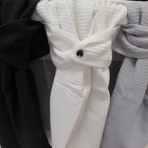 XL Hanging Hand Kitchen Towel Gray, White, Black Snap, Solid Dish Towel 20&quot;x30&quot;