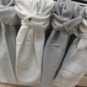 XL Hanging Hand Kitchen Towel Gray, White, Squares, Stripes, Snap, Solid Dish Towel 20&quot;x30&quot;