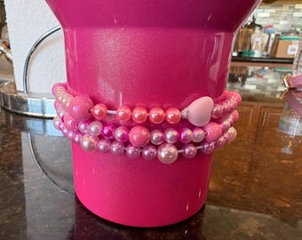 Barbie roze stapelarmband Stanley