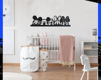 Disney Characters Die-Cut Metal Sign