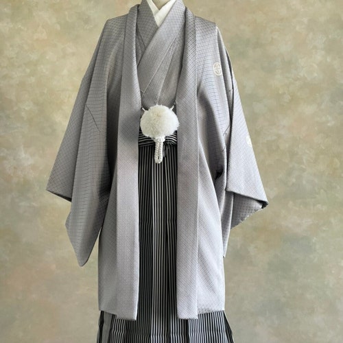 SAMURAI Men's Kimono Four Piece Set 11 Vintage MONTSUKI - Etsy