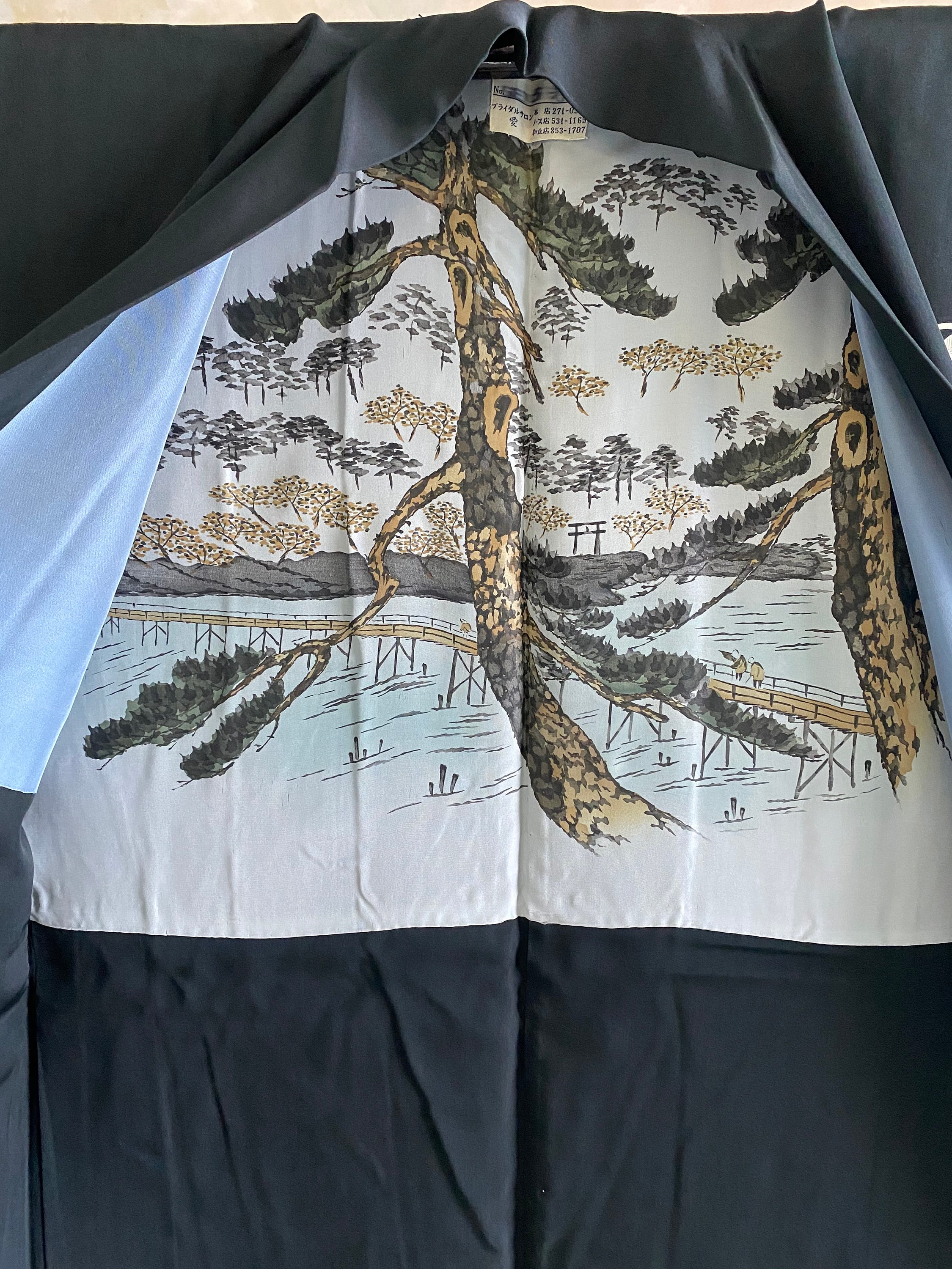 SAMURAI Men's Kimono Four Piece Set #2 Vintage MONTSUKI