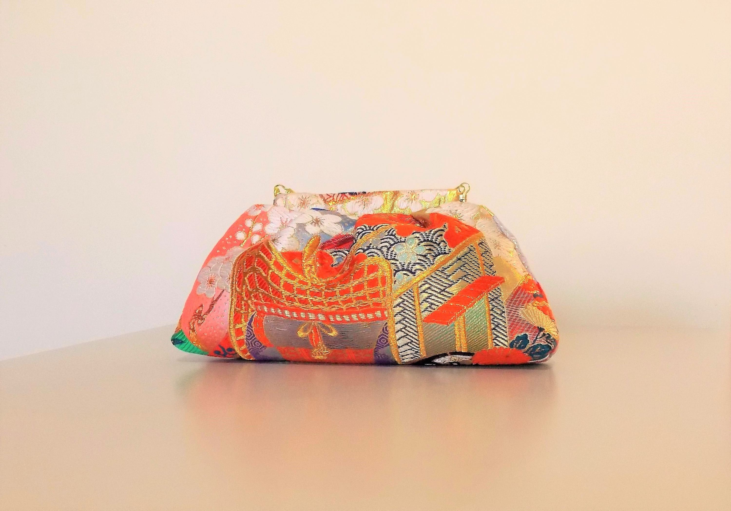 Trouwen Accessoires Tassen & Portemonnees bruids clutch tas upcycled van Vintage Japanse Kimono Obi 