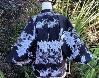 Chunoy Kimono Donna Manica Corta In Chiffon Floreale - Copricostume Leggero E Aperto, Taglie Dalla S Alla XXL - 3