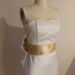 OBI sash long tail pre tied silk gold brocade Fresh Green Gold Silver White Chrysanthemum