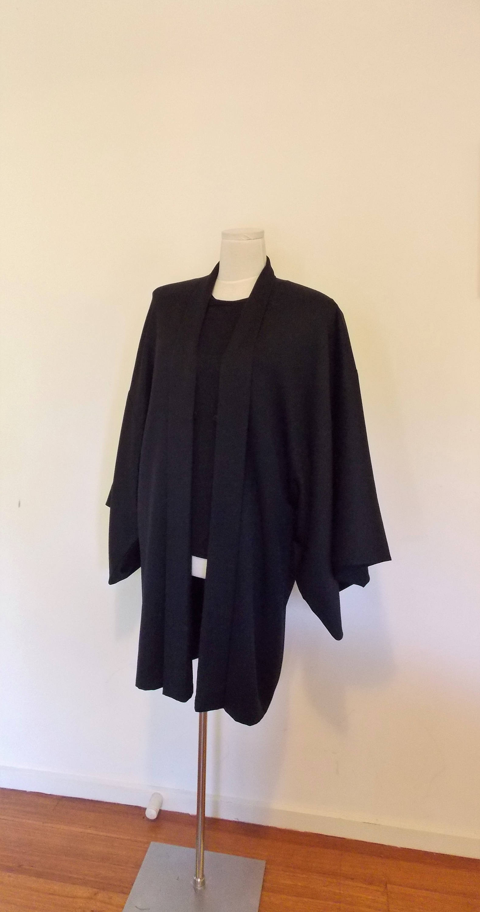 Men's KIMONO Jacket HAORI Wool Mix Dark Navy Midnight Blue - Etsy Australia